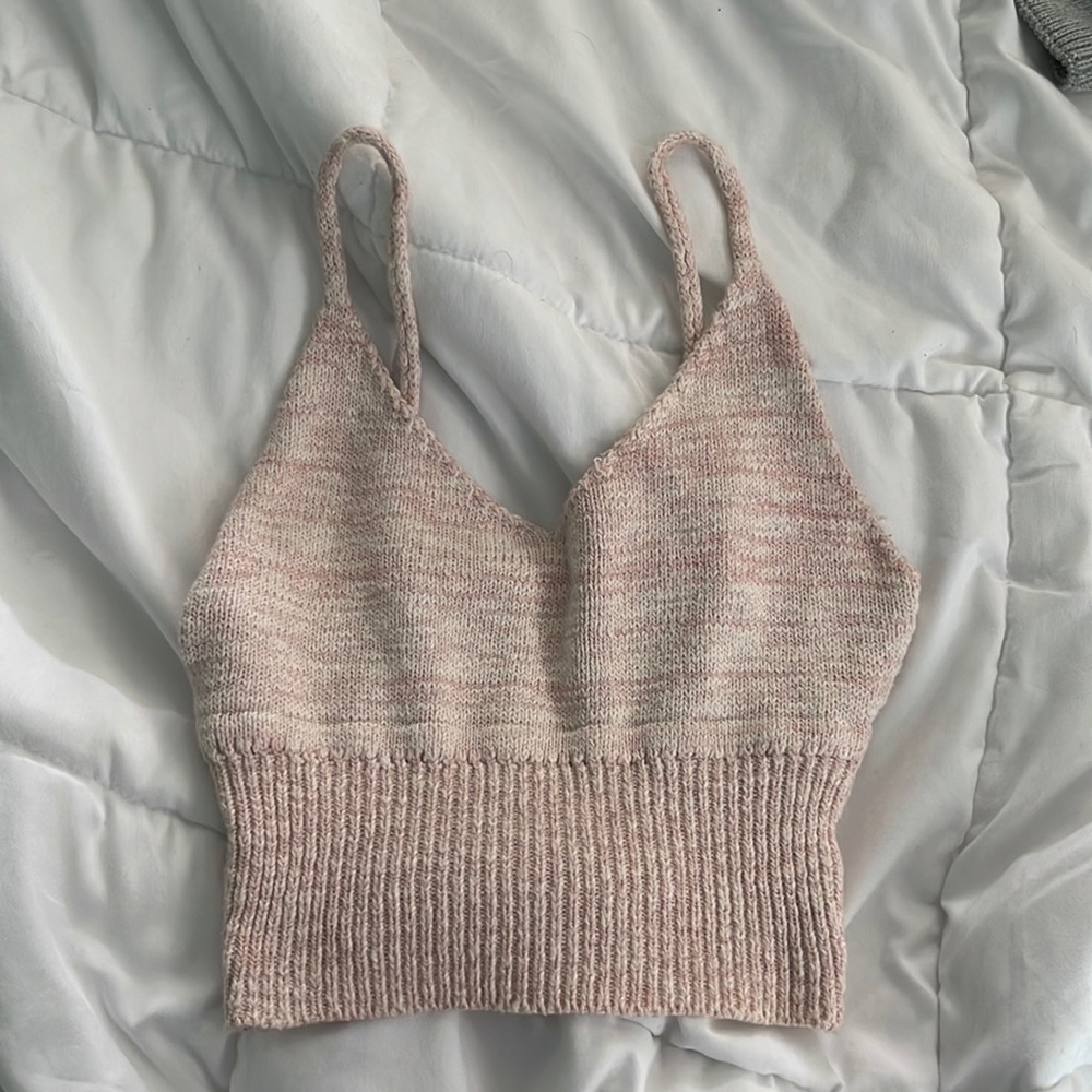 Pink & White Summer Tank Top